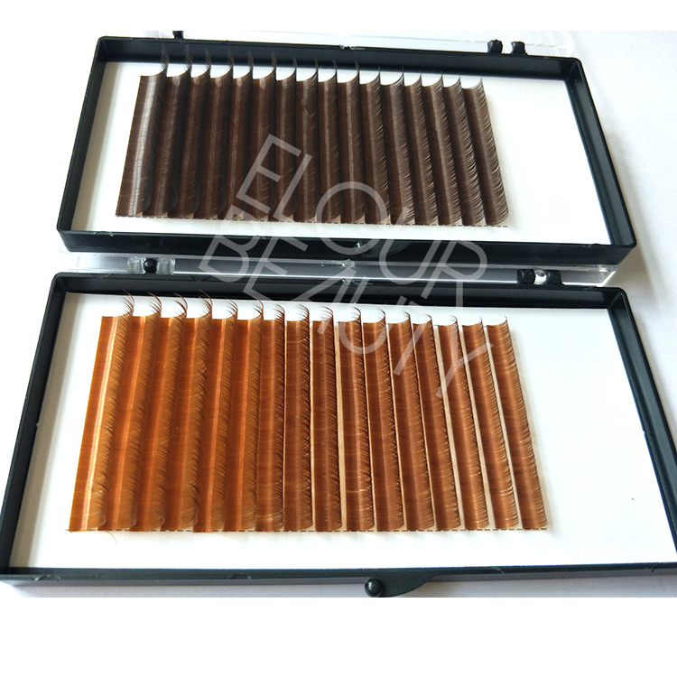 Brown colored individual eyelash extensions China factory supply EL57